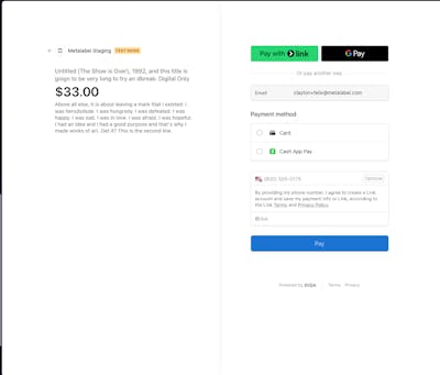 Checkout flow w/ digital paid item
