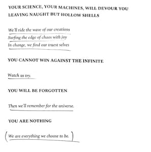 Then we'll remember for the universe