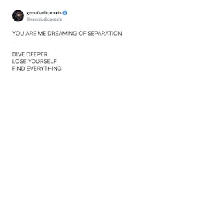 YOU ARE ME DREAMING OF SEPARATION